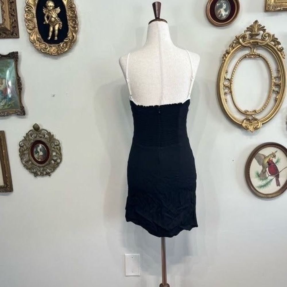 Reformation Black & White Contrast Mini Dress - Size 4 - Picture 3 of 8
